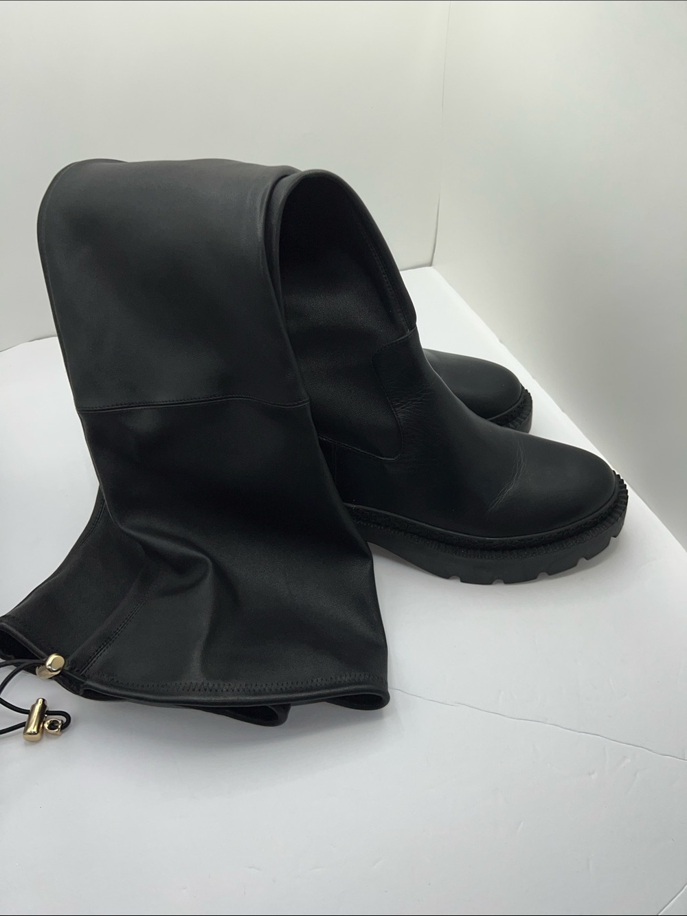 Coach Jolie - Brand New - Black Leather Thigh High Boots - Size 39.5